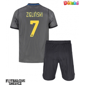 Inter Milan Piotr Zielinski #7 Dětské Alternativní dres komplet 2026-27 Krátký Rukáv (+ trenýrky)